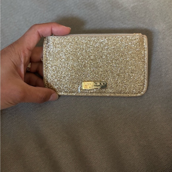 Jimmy Choo Glitter Gold‎ Pouch - Picture 5 of 11